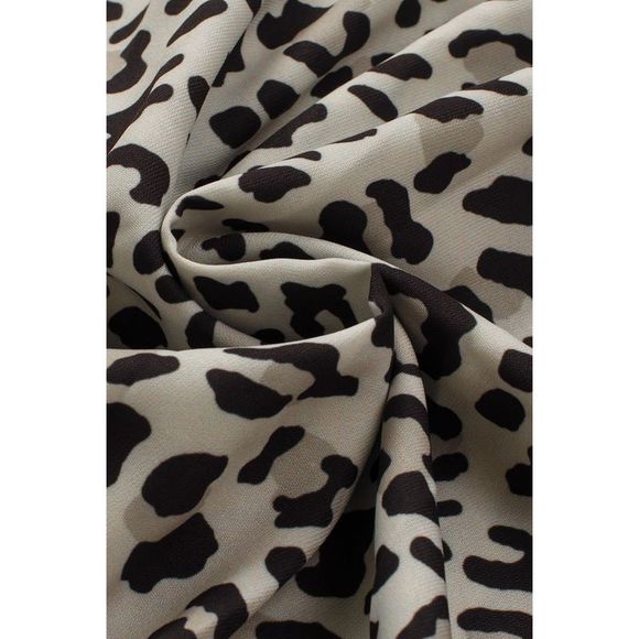 Azura Exchange  Leopard Embellished High Waist Frill Tiered Maxi Skirt - Picture 5 of 14